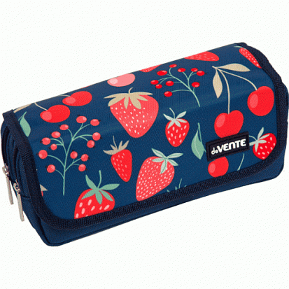 Пенал на молнии 2 отделения +липучка DeVente LIMITED EDITION. STRAWBERRY 7029200