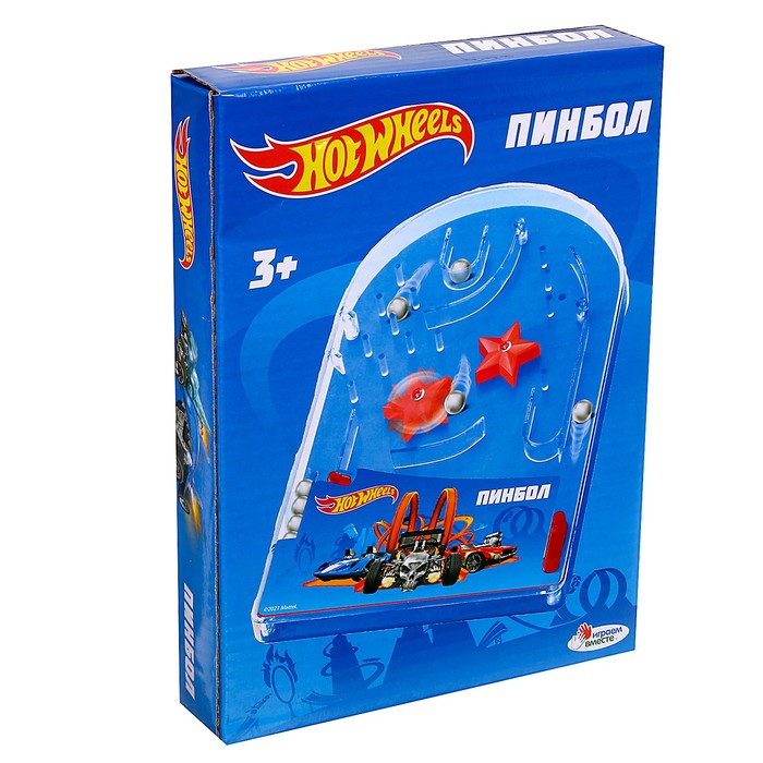 Настольная игра ХОТ ВИЛС пинбол hot wheels. кор.19.5*14.5*3см ИГРАЕМ ВМЕСТЕ в кор.2*72шт