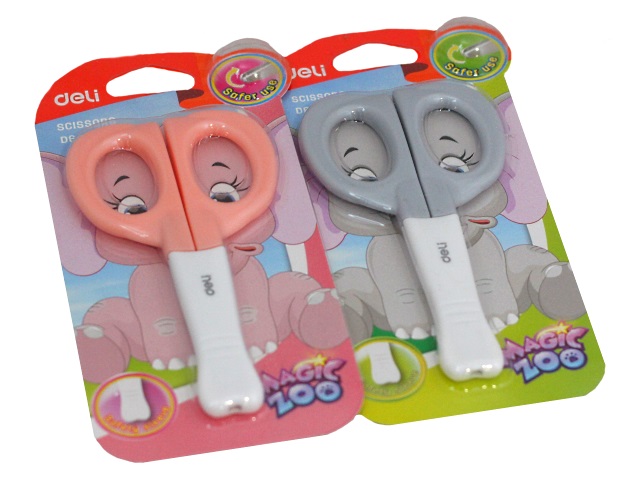 Ножницы детские 12.5 см Deli Magic Zoo пластиковые ручки ED60501